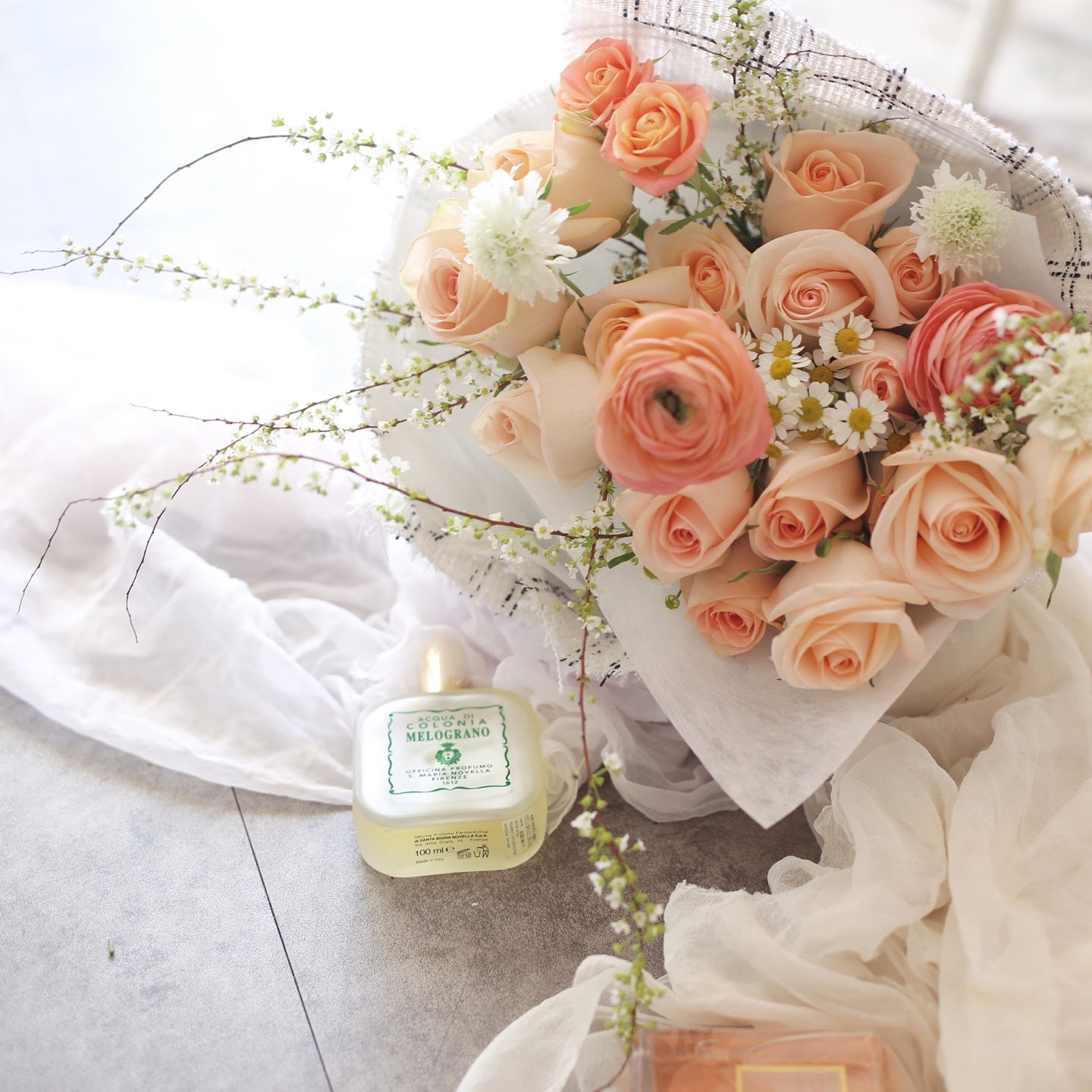 Chane* Style Tweed Flower Bouquet